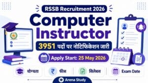 RSSB Computer Instructor Recruitment 2026: 3951 पदों पर नोटिफिकेशन जारी, आवेदन 25 मई से शुरू – योग्यता, फीस, सिलेबस और एग्जाम डेट जानें